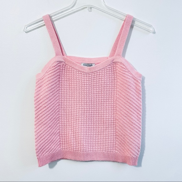 Sandy Liang x Target Sweetheart Neckline Waffle Knit Sweater Pullover Tank Top M - Picture 6 of 16